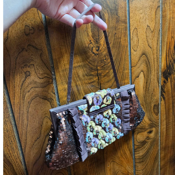 Santi Sequined Shoulder / Hand Bag / Clutch - Picture 4 of 13